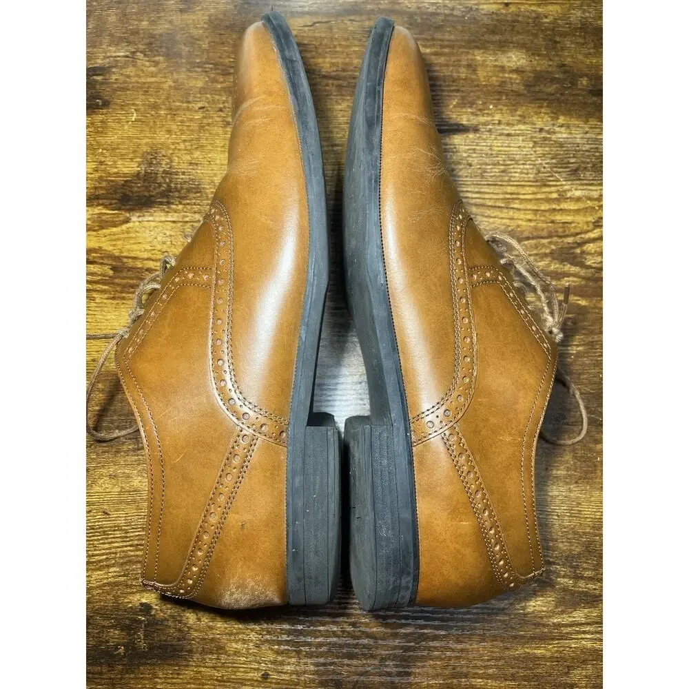 Cole Haan Mens Grand OS Brown Oxford Wingtip Brogue Dress Shoes C20240 Size 11 M